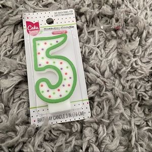 NWT Cake Mate 5 year old birthday candle